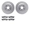 7302-54183 Drilled/Slotted Brake Rotor with 3000-Series Ceramic Brake Pads Kit [Silver], 2011-2012 Ford/Lincoln/Mercury/Mazda, P - image 1