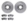 7302-54186 Drilled/Slotted Brake Rotor with 3000-Series Ceramic Brake Pads Kit [Silver], 2006-2013 Ford/Lincoln/Mercury/Mazda, P - image 1