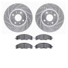 7302-54193 Drilled/Slotted Brake Rotor with 3000-Series Ceramic Brake Pads Kit [Silver], 2008-2011 Ford/Lincoln/Mercury/Mazda, P - image 1