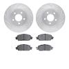 7302-54201 Drilled/Slotted Brake Rotor with 3000-Series Ceramic Brake Pads Kit [Silver], 2005-2014 Ford/Lincoln/Mercury/Mazda, P - image 1