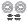 7302-54206 Drilled/Slotted Brake Rotor with 3000-Series Ceramic Brake Pads Kit [Silver], 2016-2018 Ford/Lincoln/Mercury/Mazda, P - image 1