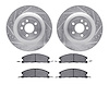 7302-54212 Drilled/Slotted Brake Rotor with 3000-Series Ceramic Brake Pads Kit [Silver], 2013-2019 Ford/Lincoln/Mercury/Mazda, P - image 1