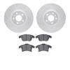 7302-54216 Drilled/Slotted Brake Rotor with 3000-Series Ceramic Brake Pads Kit [Silver], 2013-2020 Ford/Lincoln/Mercury/Mazda, P - image 1