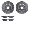 7302-54225 Drilled/Slotted Brake Rotor with 3000-Series Ceramic Brake Pads Kit [Silver], 2013-2019 Ford/Lincoln/Mercury/Mazda, P - image 1