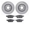 7302-54226 Drilled/Slotted Brake Rotor with 3000-Series Ceramic Brake Pads Kit [Silver], 2014-2019 Ford/Lincoln/Mercury/Mazda, P - image 1