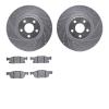 7302-54233 Drilled/Slotted Brake Rotor with 3000-Series Ceramic Brake Pads Kit [Silver], 2015-2020 Ford/Lincoln/Mercury/Mazda, P - image 1