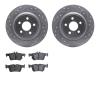 7302-55009 Drilled/Slotted Brake Rotor with 3000-Series Ceramic Brake Pads Kit [Silver], Fits Select Ford/Lincoln/Mercury/Mazda, - image 1