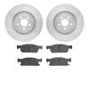 7302-55011 Drilled/Slotted Brake Rotor with 3000-Series Ceramic Brake Pads Kit [Silver], 2017-2020 Ford/Lincoln/Mercury/Mazda, P - image 1