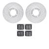 7302-56001 Drilled/Slotted Brake Rotor with 3000-Series Ceramic Brake Pads Kit [Silver], 1966-1970 Ford/Lincoln/Mercury/Mazda, P - image 1