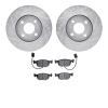7302-56027 Drilled/Slotted Brake Rotor with 3000-Series Ceramic Brake Pads Kit [Silver], 1998-1999 Ford/Lincoln/Mercury/Mazda, P - image 1