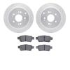7302-59077 Drilled/Slotted Brake Rotor with 3000-Series Ceramic Brake Pads Kit [Silver], 2005-2010 Acura/Honda, Position: Rear - image 1