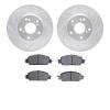 7302-59106 Drilled/Slotted Brake Rotor with 3000-Series Ceramic Brake Pads Kit [Silver], 2016-2017 Acura/Honda, Position: Front - image 1