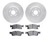 7302-63147 Drilled/Slotted Brake Rotor with 3000-Series Ceramic Brake Pads Kit [Silver], 2012-2018 Mercedes-Benz, Position: Fron - image 1