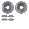 7302-67102 Drilled/Slotted Brake Rotor with 3000-Series Ceramic Brake Pads Kit [Silver], Fits Select Infiniti/Nissan, Position:  - image 1