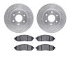 7302-67108 Drilled/Slotted Brake Rotor with 3000-Series Ceramic Brake Pads Kit [Silver], 2005-2021 Multiple Makes/Models, Positi - image 1