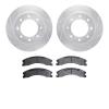 7302-67120 Drilled/Slotted Brake Rotor with 3000-Series Ceramic Brake Pads Kit [Silver], 2012-2021 Infiniti/Nissan, Position: Fr - image 1