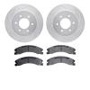 7302-67121 Drilled/Slotted Brake Rotor with 3000-Series Ceramic Brake Pads Kit [Silver], Fits Select Infiniti/Nissan, Position:  - image 1