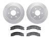 7302-67123 Drilled/Slotted Brake Rotor with 3000-Series Ceramic Brake Pads Kit [Silver], Fits Select Infiniti/Nissan, Position:  - image 1