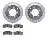 7302-72028 Drilled/Slotted Brake Rotor with 3000-Series Ceramic Brake Pads Kit [Silver], 1994-2005 Multiple Makes/Models, Positi - image 1