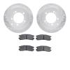 7302-72031 Drilled/Slotted Brake Rotor with 3000-Series Ceramic Brake Pads Kit [Silver], 1991-1999 Multiple Makes/Models, Positi - image 1