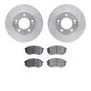 7302-72033 Drilled/Slotted Brake Rotor with 3000-Series Ceramic Brake Pads Kit [Silver], 1983-1989 Multiple Makes/Models, Positi - image 1