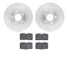 7302-72047 Drilled/Slotted Brake Rotor with 3000-Series Ceramic Brake Pads Kit [Silver], 1991-1993 Multiple Makes/Models, Positi - image 1