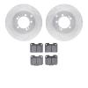 7302-72064 Drilled/Slotted Brake Rotor with 3000-Series Ceramic Brake Pads Kit [Silver], 1993-1999 Multiple Makes/Models, Positi - image 1