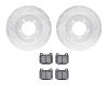 7302-72079 Drilled/Slotted Brake Rotor with 3000-Series Ceramic Brake Pads Kit [Silver], 2003-2006 Mitsubishi, Position: Rear - image 1