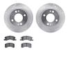 7302-72088 Drilled/Slotted Brake Rotor with 3000-Series Ceramic Brake Pads Kit [Silver], 2014-2015 Mitsubishi, Position: Front - image 1