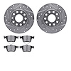 7302-74029 Drilled/Slotted Brake Rotor with 3000-Series Ceramic Brake Pads Kit [Silver], 2013-2021 Multiple Makes/Models, Positi - image 1