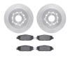 7302-75009 Drilled/Slotted Brake Rotor with 3000-Series Ceramic Brake Pads Kit [Silver], 1993-2000 Lexus/Toyota/Scion, Position: - image 1