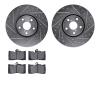 7302-75018 Drilled/Slotted Brake Rotor with 3000-Series Ceramic Brake Pads Kit [Silver], 2006-2020 Lexus/Toyota/Scion, Position: - image 1