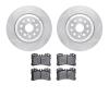 7302-75025 Drilled/Slotted Brake Rotor with 3000-Series Ceramic Brake Pads Kit [Silver], Fits Select Lexus/Toyota/Scion, Positio - image 1