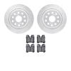 7302-75026 Drilled/Slotted Brake Rotor with 3000-Series Ceramic Brake Pads Kit [Silver], 2007-2017 Lexus/Toyota/Scion, Position: - image 1