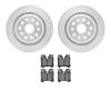 7302-75027 Drilled/Slotted Brake Rotor with 3000-Series Ceramic Brake Pads Kit [Silver], 2007-2021 Lexus/Toyota/Scion, Position: - image 1