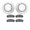 7302-75029 Drilled/Slotted Brake Rotor with 3000-Series Ceramic Brake Pads Kit [Silver], Fits Select Lexus/Toyota/Scion, Positio - image 1
