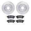 7302-75034 Drilled/Slotted Brake Rotor with 3000-Series Ceramic Brake Pads Kit [Silver], 2013-2020 Lexus/Toyota/Scion, Position: - image 1