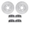 7302-76029 Drilled/Slotted Brake Rotor with 3000-Series Ceramic Brake Pads Kit [Silver], 1983-1986 Lexus/Toyota/Scion, Position: - image 1