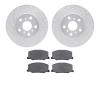 7302-76066 Drilled/Slotted Brake Rotor with 3000-Series Ceramic Brake Pads Kit [Silver], 1988-1993 Lexus/Toyota/Scion, Position: - image 1