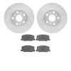 7302-76068 Drilled/Slotted Brake Rotor with 3000-Series Ceramic Brake Pads Kit [Silver], 1990-1991 Lexus/Toyota/Scion, Position: - image 1