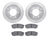 7302-76098 Drilled/Slotted Brake Rotor with 3000-Series Ceramic Brake Pads Kit [Silver], 1993-1997 Lexus/Toyota/Scion, Position: - image 1