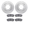 7302-76100 Drilled/Slotted Brake Rotor with 3000-Series Ceramic Brake Pads Kit [Silver], Fits Select Lexus/Toyota/Scion, Positio - image 1
