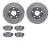 7302-76130 Drilled/Slotted Brake Rotor with 3000-Series Ceramic Brake Pads Kit [Silver], 2001-2005 Lexus/Toyota/Scion, Position: - image 1