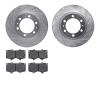 7302-76147 Drilled/Slotted Brake Rotor with 3000-Series Ceramic Brake Pads Kit [Silver], Fits Select Lexus/Toyota/Scion, Positio - image 1