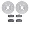7302-76176 Drilled/Slotted Brake Rotor with 3000-Series Ceramic Brake Pads Kit [Silver], 2012-2018 Lexus/Toyota/Scion, Position: - image 1