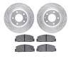 7302-80021 Drilled/Slotted Brake Rotor with 3000-Series Ceramic Brake Pads Kit [Silver], 1993-1995 Ford/Lincoln/Mercury/Mazda, P - image 1