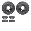 7302-80034 Drilled/Slotted Brake Rotor with 3000-Series Ceramic Brake Pads Kit [Silver], 2000-2006 Ford/Lincoln/Mercury/Mazda, P - image 1