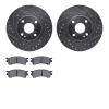 7302-80044 Drilled/Slotted Brake Rotor with 3000-Series Ceramic Brake Pads Kit [Silver], 1999-2003 Ford/Lincoln/Mercury/Mazda, P - image 1