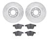 7302-80065 Drilled/Slotted Brake Rotor with 3000-Series Ceramic Brake Pads Kit [Silver], 2006-2007 Ford/Lincoln/Mercury/Mazda, P - image 1