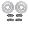7302-80075 Drilled/Slotted Brake Rotor with 3000-Series Ceramic Brake Pads Kit [Silver], 2013-2015 Ford/Lincoln/Mercury/Mazda, P - image 1